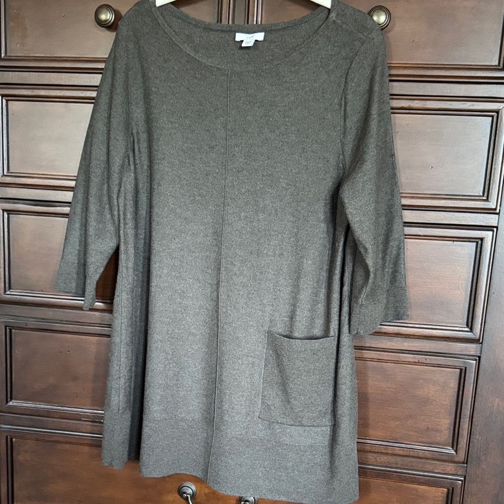 J. Jill Charcoal Knit Top